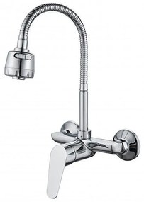 Стенен смесител за умивалник LINNI ICF 5452152 M7313, месинг, хром, 31.8x26.2х15см