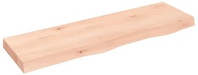 363562 vidaXL Стенен рафт, 100x30x(2-6) см, необработен масивен дъб