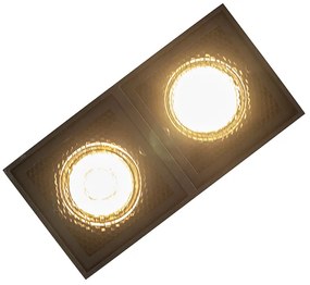 Дизайнерски прожектор черен 2-светлина - Qubo Honey