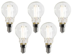 Комплект от 5 Интелигентни LED крушки E14 P45 прозрачни 4.2W 470lm 2700-6500K