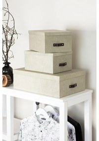 Комплект от 3 бежови кутии за съхранение Inge - Bigso Box of Sweden