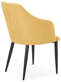 Жълти тапицирани трапезни столове в комплект 2 бр. Nadi – Marckeric