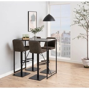 Антрацитен бар стол с регулируема височина (височина на седалката 78,5 cm) Avanja – Actona