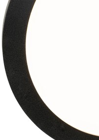 Модерна таванна лампа черна 30 см с LED IP44 - Steve