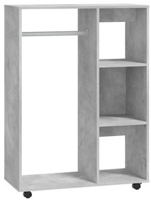 808517 vidaXL Гардероб, бетонно сив, 80x40x110 см, инженерно дърво