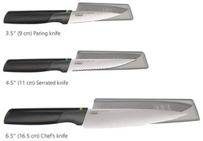 Комплект ножове с покритие 3 бр. от неръждаема стомана Elevate – Joseph Joseph