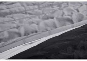 Черно-сиво крепово спално бельо за единично легло 140x200 cm Naomi – My House