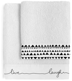 Комплект от 2 памучни кърпи Live Live Juego - Blanc