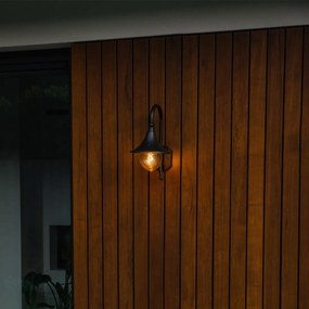 Класическа външна стенна лампа черна IP44 - Daphne