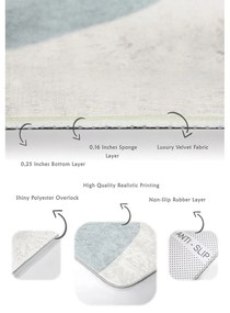 Сиви кремави кадифени постелки за баня в комплект от 2 бр. 60x100 cm Abstract Shapes – Mila Home