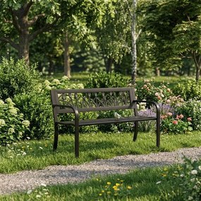 Елегантна градинска пейка 125 x 53 x 77 cm