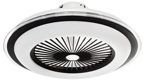 LED Димируем плафон с вентилатор ZEPHYR LED/48W/230V черен + + д.у.