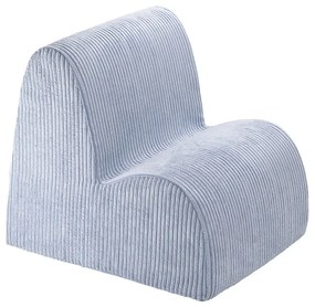 Син детски стол от рипсено кадифе Cloud – Wigiwama