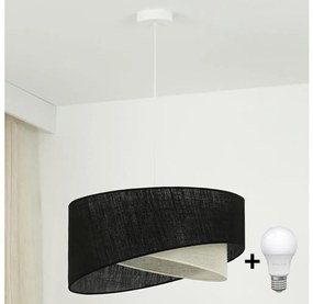 Brilagi - LED Пендел LYRA 1xE27/15W/230V черен/кремав