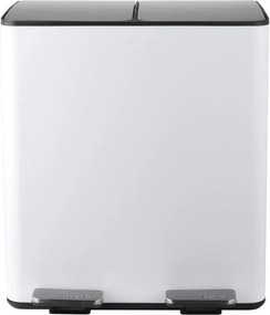 Стоманено кошче за боклук 2x20 l за рециклиране с педал в матово бял цвят Aliya – Spirella