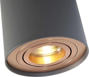 Интелигентен прожектор сив с мед, вкл. GU10 WiFi източник на светлина - Rondoo Up