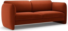 Кадифен диван в тухлен цвят 204 cm Georgia – Micadoni