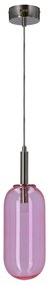Лилаво LED висящо осветително тяло със стъклен абажур ø 13 cm Fiuggi – Candellux Lighting