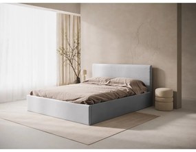 Светлосива тапицирана табла за легло 190,5x100 cm Remo – Micadoni