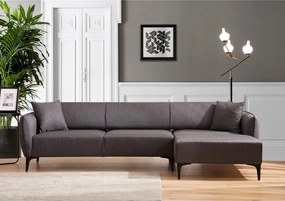 Тъмно сив ъглов диван , десен ъгъл Belissimo – Balcab Home