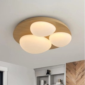 Brilagi - LED таванен плафон VISBY WOOD LED/36W/230V Ø 50 см кафяв