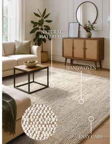 Бежов ръчно изработен килим със смес от вълна 200x300 cm Peas – Villeroy&amp;Boch