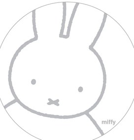 Бял/сив калъф за матрак за детско легло със смес от памук 96 cm Miffy – Roba