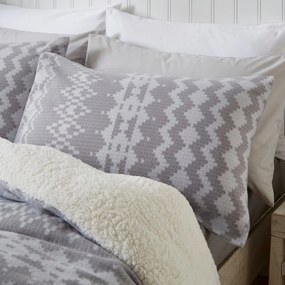Сиво двойно спално бельо 200x200 cm Alpine – Catherine Lansfield