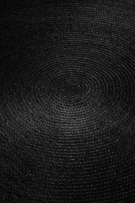 Черен двустранен ръчно изработен ютен кръгъл килим ø 140 cm Braided – Hanse Home