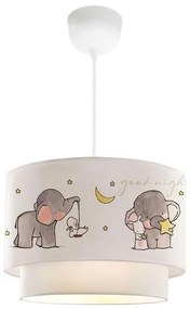 Детски полилей CANDY 1xE27/40W/230V бял/сив