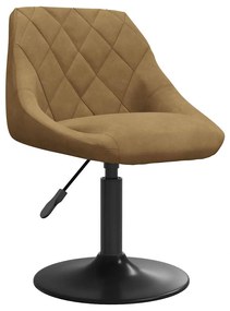 3088811 vidaXL Трапезен стол, кафяв, кадифе