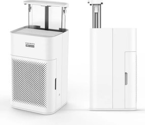 Пречиствател за въздух и овлажнител 2в1 Oberon 110 HYBRID, 21W, За до 15 м2, 110 м³/ч, Wi-Fi, 3 скорости, Карбонов филтър, Нощен режим, Таймер, Бял