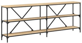 832859 vidaXL Конзолна маса дъб сонома 200x30x75 см инженерно дърво и желязо