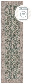 Зелена пътека подходяща за пране 60x230 cm Beau Floral – Flair Rugs