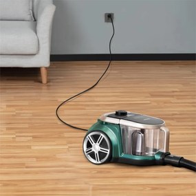 Прахосмукачка Eureka Apollo 18C, 800W, 22 kPa, 2.2 л, Регулиране на мощността, Миещ се филтър, Зелен