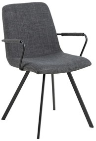 Тъмносиви трапезни столове в комплект от 2 броя Selina - Actona