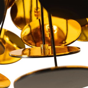 Дизайнерски висящ аплик черен и златен - Cerchio