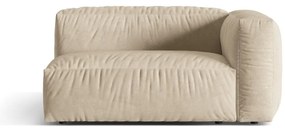 Бежов кадифен модул за диван (десен ъгъл) Martina – Micadoni