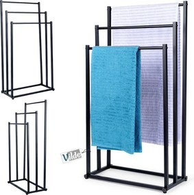 Метална стойка за хавлии за баня на 3 нива