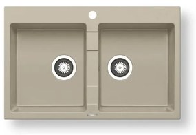 Pyramis 70053101 - Кухненска мивка SPARTA 78x50 см гранит/бежова