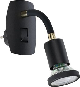 Eglo 300912 - LED осветително тяло за контакт PARRINI 1xGU10/4,5W/230V черно