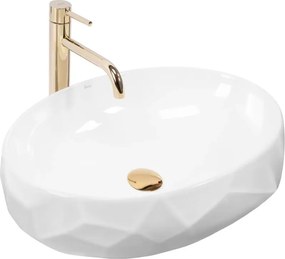 REA-U5660 - Мивка за плот MAYA 39x60 см керамика/лъскаво бяло