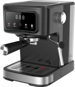 Разопакован: Еспресо машина за мляно кафе и капсули Crown CEM-1527, 1000W, 20 bar, 1.5 l, Сензорен контрол, Термо блок, Регулируема основа, Черен