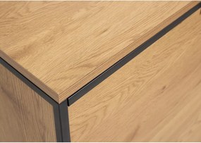 Скрин от декор от дъб в естествен цвят 155x81x45 cm Cesura – Unique Furniture