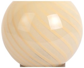 Светложълта настолна лампа със стъклен абажур (височина 17 cm) Summer Globe – Leitmotiv