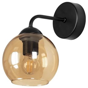 Аплик ЛАГО, черен/мед, 1xE27