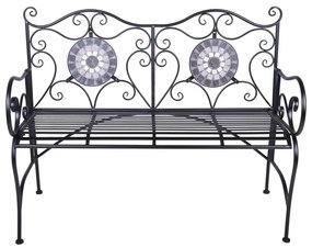 Черна метална градинска пейка Jalua – Garden Pleasure