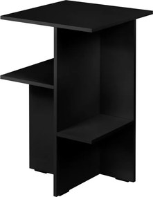 Черно нощно шкафче с рафтове Atik – noo.ma