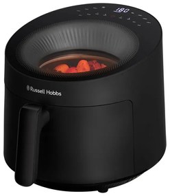 Фритюрник с горещ въздух Russell Hobbs SatisFry Panoramic 27420-56, 1650W, 5.5 л, 10 програми, Дигитален LED дисплей, Термостат, Таймер, Черен