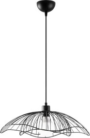 Метална таванна лампа Farac TopMebel E27 в черен цвят Ø50x31/111cm